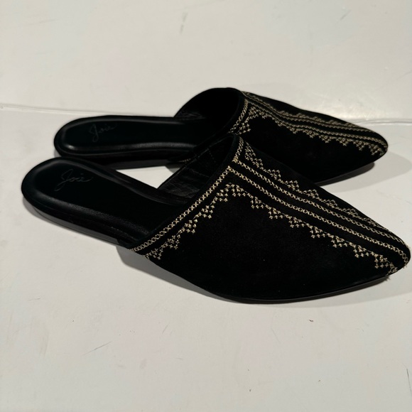 Joie Adia Mules Embroidered Pointed Toe Flats Shoes Size 37 - Picture 9 of 12